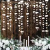 Wit Wedding Heart Garland Dubbelzijdige liefdesontwerp Streamers voor bruiloft Bridal Shower Engagement Valentijnsdag Decoraties