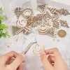 DIY geometri örhänge gör kit oändad naturlig poppel trähängen charm örhängen krokar hoppringar för diy smycken tillverkning hantverk