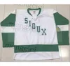 THR Custom Północna Dakota Fighting Sioux Hockey Jersey Hafted Siched Dostosowanie dowolnego numeru i nazwy Jerseys9194046