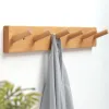 Сплошной деревянный крюк для ванной комнаты для полотенец, пакет, хранение, одежда, вешалка, крюк, спальня, дверной крючок, северный деревянный крюк