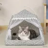 Cat Beds Furniture Pet Tent Bed For Cat House Cozy Products For Pet Accessories Nest Comfy Calming Cat Beds For Small Dogs Chihuahua Bed House