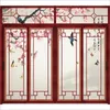 Window Stickers Custom Size Recyclable Sticker Chinese Culture Bird-Amd-Flower Painting Wardrobe Door Decoration 50cmx10cm