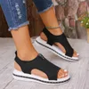 Sandales Chaussures féminines élégantes Femme Sneakeurs Madies Flat Summer Solide Brepwable Mesh Open Toe Lightweight Walking