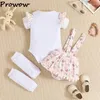 Giyim Setleri Prowow 3-18m İlk Paskalya Bebek Kıyafetlerim Kızlar Mektup Romper Tassel Bodysuit Elbise Diz Pedleri 3 PCS Giysileri