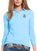 Jesienna panie Lapel Polo Shirt Casual Cotton Longsleeved Modna Slim Women Wysokiej jakości Top Female T Golf Tennis 240409