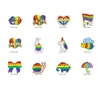 Rainbow LGBT Spettatura fumetto Flag bandiera pecora Pince per smalto topo lesbiche Gays orgoglio Badge Amante Amante vestiti per spilla 41 colori