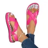 Sandals Ladies Shoes 2024 Open Toe Женский летний римский леопардовый печать женская платформа досуг пляж