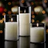 Candle Holders 3 Pcs Lamp Holder Desktop Ornament Hollow Tealight Empty Cup Small Stand Clear Jars Container Delicate Party