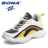 Sneakers Bona 2022 Nya designers Casual Walking Sneakers Children Running Shoes For Boys Fashion Breath Comfort Sport Shoes For Girls