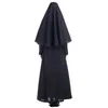 S-XXL Adult Women Priest Missionaries Sister Nun Costume Headscarf Robe For Party Cosplay Stage Performance Halloween 240325