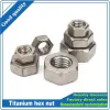 2/5PCS高品質GR2 M1 M1.4 M1.6 M2 M2.5 M3 M4 M5 M6 M8 M10 M12 M14 M16 DIN934 Pure Titanium TA2六角形ナット