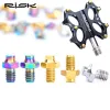 Risque 8pcs M4 * 5 mm Titanium Alloy Bicycle pédales antidérapantes