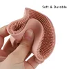 Brosse de bain en silicone gommage à poil naturel peau