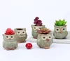 Pastoraal aardewerk 5 pc's set creatieve keramische uil vlezige sappige plant dierenstijl Planter Home Garden Office Decoratie1494091