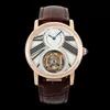 RMS Montre de Luxe Men Watch Tourbillon Mechanal Movement Movement Steel Case кожаные ремешки роскошные часы -наручные часы Relojes