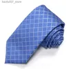 Ties cravatte di fascia alta fatta a mano Blu Jacquard Blue Mens cravatta per maschile usura formale shengzhou poliestere imitazione seta grano fine