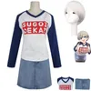 Anime Uzaki-chan vill umgås! Uzaki hana cosplay costume dagligen peruk t-shirt enhetlig kvinna sexig kawaii fritidsfestdräkt