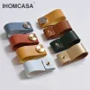 Ihomcasa 40Colors Möbler Dörrhandtag Modern Garderobskåp Kökskåp Knobs Lådan Mässing Dränger Artificiellt läder