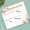 Planners Weekly Planner Notebook日付なしの毎日のスケジュールアジェンダ52週間の習慣トラッカーチェックリスト日記付きオーガナイザージャーナル