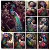 5D Diamond Painitng Kits Fantasy Peacock Fairy Tattooed Peony Europe Woman Full Drill Diamond Mosaic Emboridery Home Decor A100