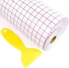 Htvront 12 "x 80 pieds Red Red Alignement Grid Transfer Paper pour adhésif Vinyl Medium Tack Vinyl Transfert Ruban pour les décalcomanies de voiture murale