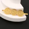 Dicai-Gold Coin Barrette для женщин, женские головные уборы, нумизматический символ, арабские свадебные украшения, свадебные аксессуары для волос,