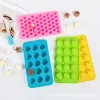 Rose Flower Love Heart Chocolate Silicone Mold Dinosaur/Bear/Alphanumeric Candy Ice Cube Jelly Baking Cake Cake Accessories