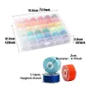 1Box 36-grid transparant spoel met draad 36-kleuren vaste kleur High-Speed Sewing Thread 36-kleuren spoel Set borduurwerkspoelen