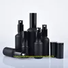 Bouteilles de stockage de 5 ml à 100 ml bouteille en verre noir mat avec pompe ou pulvérisateur pour parfum Perfume à huile essentielle Hydratant d'eau faciale peau