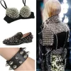 Toutes sortes de coussins à vis à vis en métal argenté Bullets Pike Stud Punk Sac CElonge de ceinture vêtements en cuir