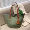 Totes Summer Hand-Woven Handbags Paper Rope Tassels Weaving Underarm Bag Handmade Casual Simple Portable Elegant For Seaside Holiday