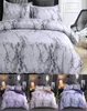 Conjuntos de cama de padrão de mármore Conjunto de camas de cama de poliéster 23pcs Twin Double Queen Quilt Capa Cama Linho sem lençol sem Filling4858191
