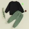 Mesalynch småbarn Baby Boys St Patricks Day Tracksuits 2st Lucky Charm Clothes Set Long Sleeve Pullover Jumper Sweatshirt