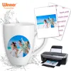 Pappersvinnare Transfer Tillverkare Supply Inkjet A4 Clear Waterslide Decal Paper för muggar