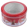 Storage Bottles Christmas Tin Box Tiny Gift Boxes Candy Tins Cover Small Biscuit Containers Tinplate Iron Holder Supplies