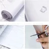 Fönsterklistermärken glänsande vit marmor metall kontakt papper självhäftande vattentät tapet för dekor möbler skala och stick avtagbar