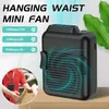 Decorative Figurines Clip On Fan Portable Ultra Quiet Air Conditioner Handsfree Usb Strong Wind Rechargeable Home Appliance Waist Mini