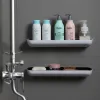 Półka łazienkowa bez organizatora do przechowywania prysznic szafy czarne/szare półki narożne na ścianie Materiał ABS Materiał toaletowy Uchwyt szamponu