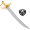 Stume da stoccaggio pirata Playset Spade di plastica Swords EyePatch Cosplay Kids COSTUME PARTY Bombons Decorazioni a tema Boys