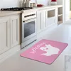 Bath Mats Pink Ghost Series HD Printing Custom Carpet Home Decor Mat Kitchen For Washroom Non-Slip Floor Yoga Door