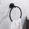 High Quality Bathroom Hardware Set Towel Rack Paper Holder Black Toilet Brush Towel Ring Robe Hook Bathroom Accessories