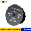 CMCP HSS Saw Blade 89x10mm 44T/60T Circular Saw Blade Nirtide Coated Wood Metal Cutting Tool Saw Disc