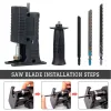 Bärbar fram- och återgående sågadapter Electric Drill till elektrisk såg för trämetall PVC -stålrörsskärverktyg med sågblad