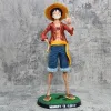 One Piece 42.5cm Straw Hat Maymun D. Luffy GK Büyük 1/4 Büyük Smiley Anime Figür Bebek Heykeli Model Süsleme Dekoratif Hediyeler Oyuncak