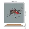 Maty stołowe Aedes aegypti ceramiczne podstawki (kwadratowe) Śliczny zestaw kubka