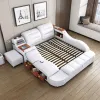 Diseñador de cama doble blanca de alta gama Luxury Luxury Modern Twin Bed Frame Plataform