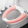 5pairs Universal Toilettensitz Abdeckung Flanell WC Paste Toilette Kleber Sitzkissen Waschbar Wärmer Sitzdeckel Deckkissen Kissen