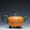 Yixing Tea Pot Purple Clay Filtre Teapot Lotus Seed Frog Kettle Maison de thé fait à la main Cadeaux personnalisés Authentiques 420cc