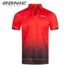 Donic Table Tennis Jerseys Training T-shorts Style Absorbe Comfort Comfort Top Quality Ping Pong Shirt Tissu Sportswear 240403