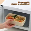 Storage Bottles Japanese Lunch Containers 2-Layers Sealed Stackable Box With Compartments Reusable Set Bag Spoon Fork